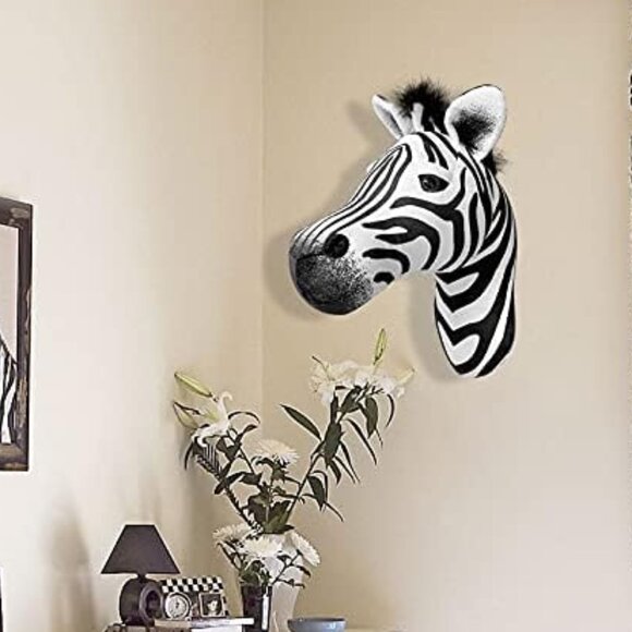 Zebra stuffed animal head - Picture 1 of 10